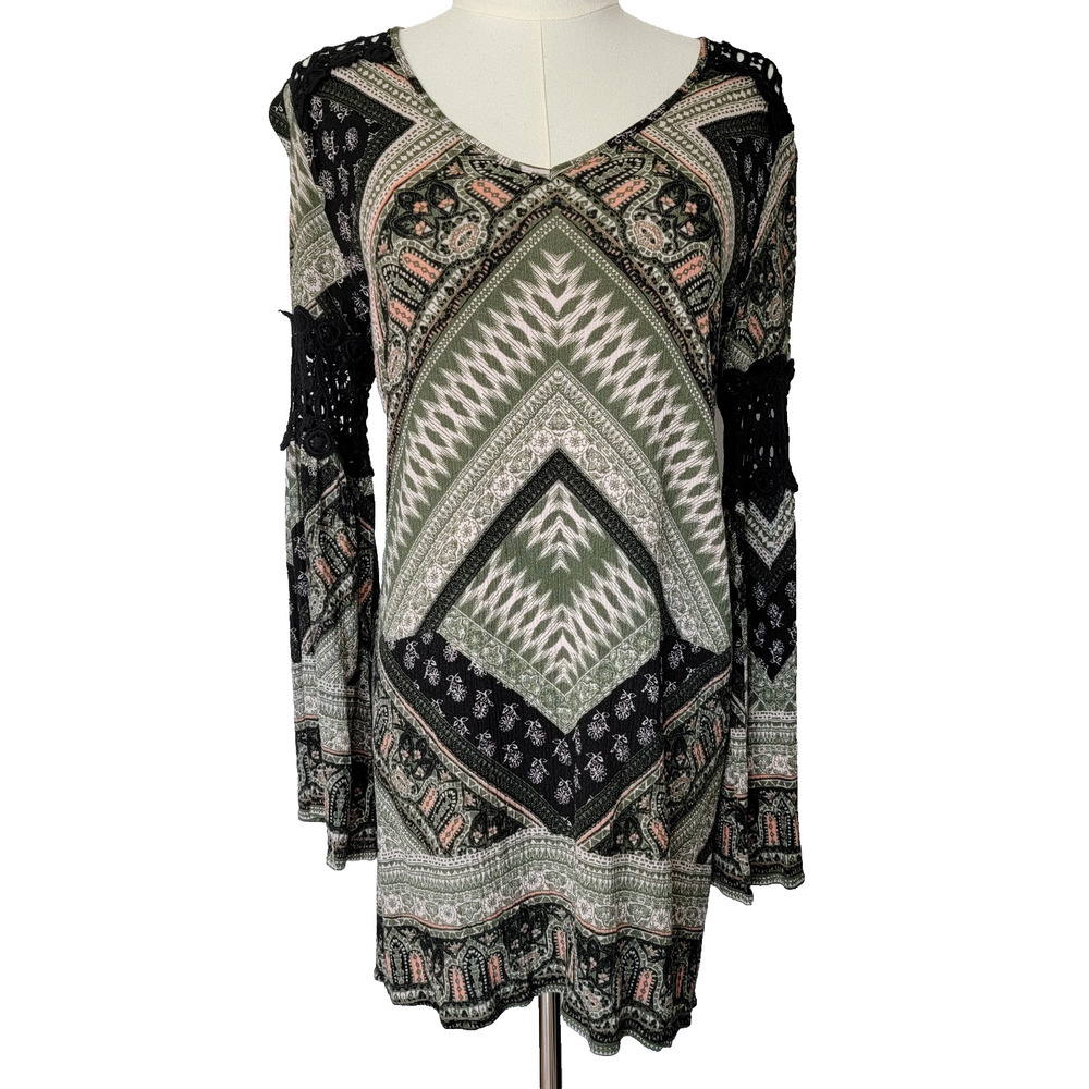 Charlotte Russe Boho Hippie Tunic Womens S Artsy Peasant Business Casual Cosplay